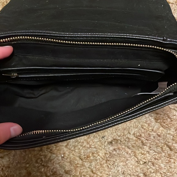 4/$20 | Parfois Black purse with brown flap As Is - Picture 8 of 12